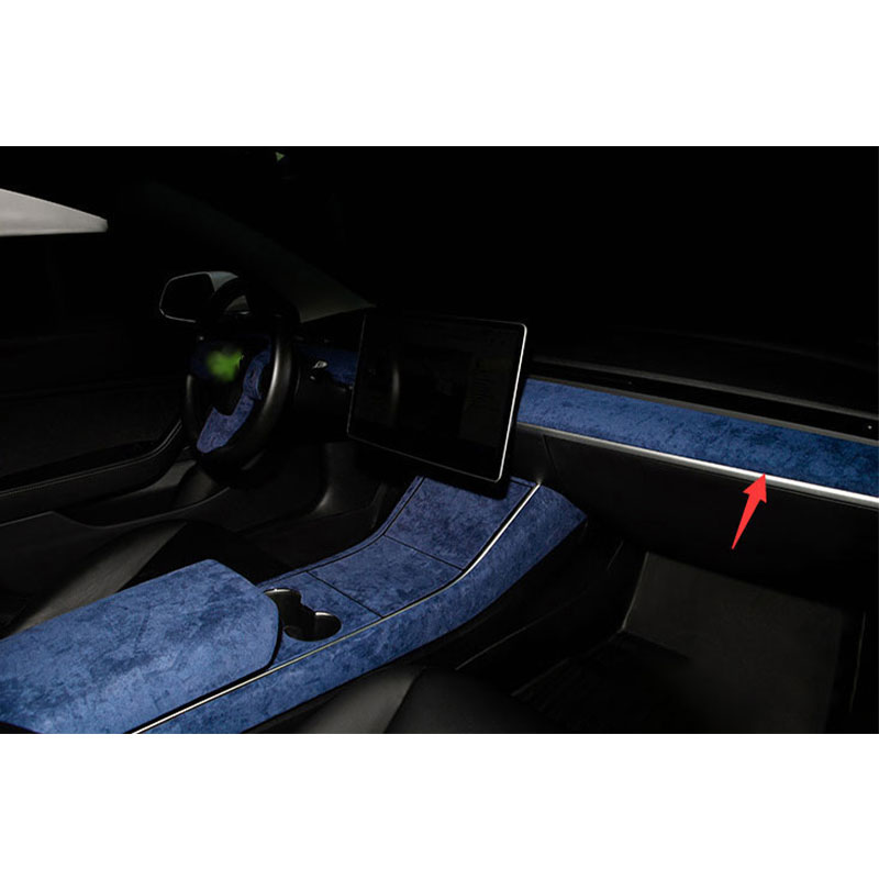 Blue Suede Middle Console Dashboard Strip Trim Fit For ...