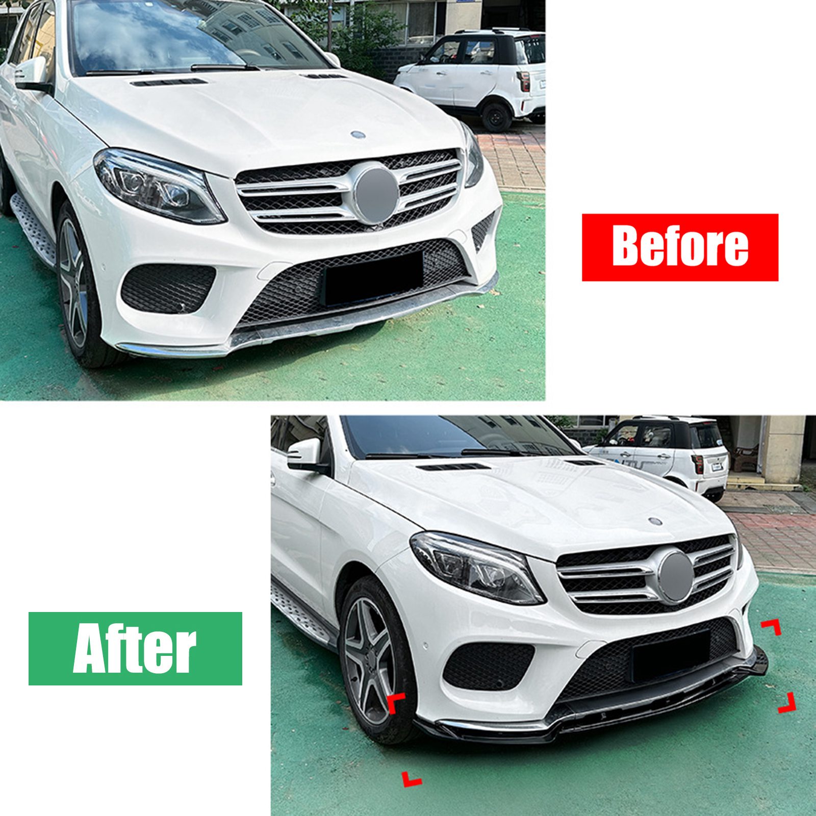 FOR MERCEDES BENZ W166 C292 Coupe AMG 2015-2018 GLOSS BLACK FRONT