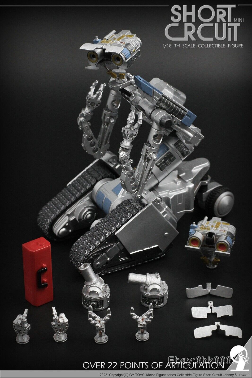 3.75'' Short Circuit Two Heads 1/18 TH SCALE COLLECTIBLE FIGURE