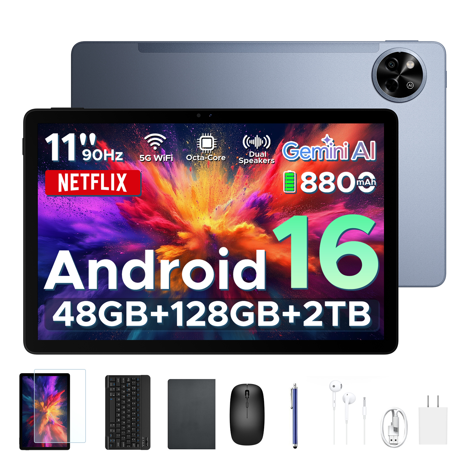AORLYM P11 Android 16 Tablet 48GB+128GB 8800mAh 11 Inch 5G WiFi