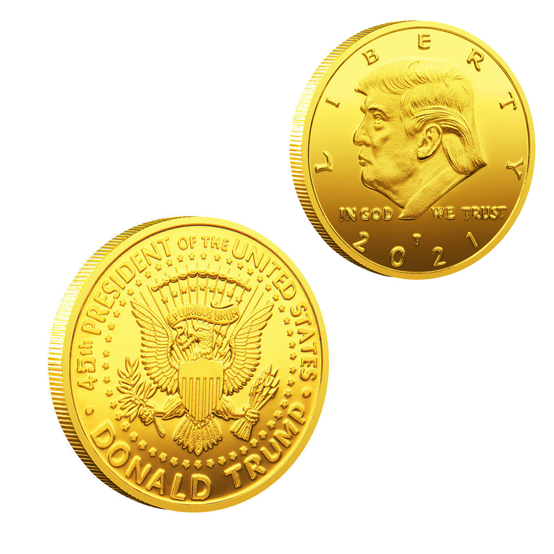 2021-2025 President Donald Trump Commemorative Gold Coin Inaugural Eagle Bitcoin