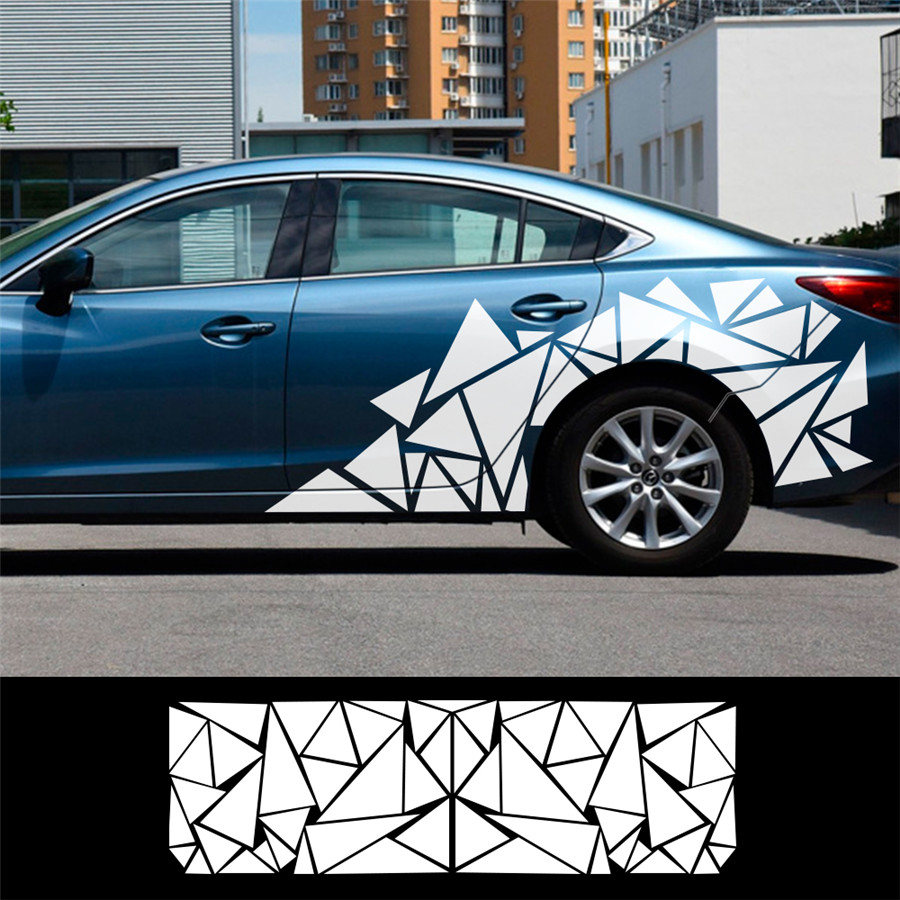 Pair Triangles Car Side Sticker Camouflage Car-styling Vinyl Decal ...