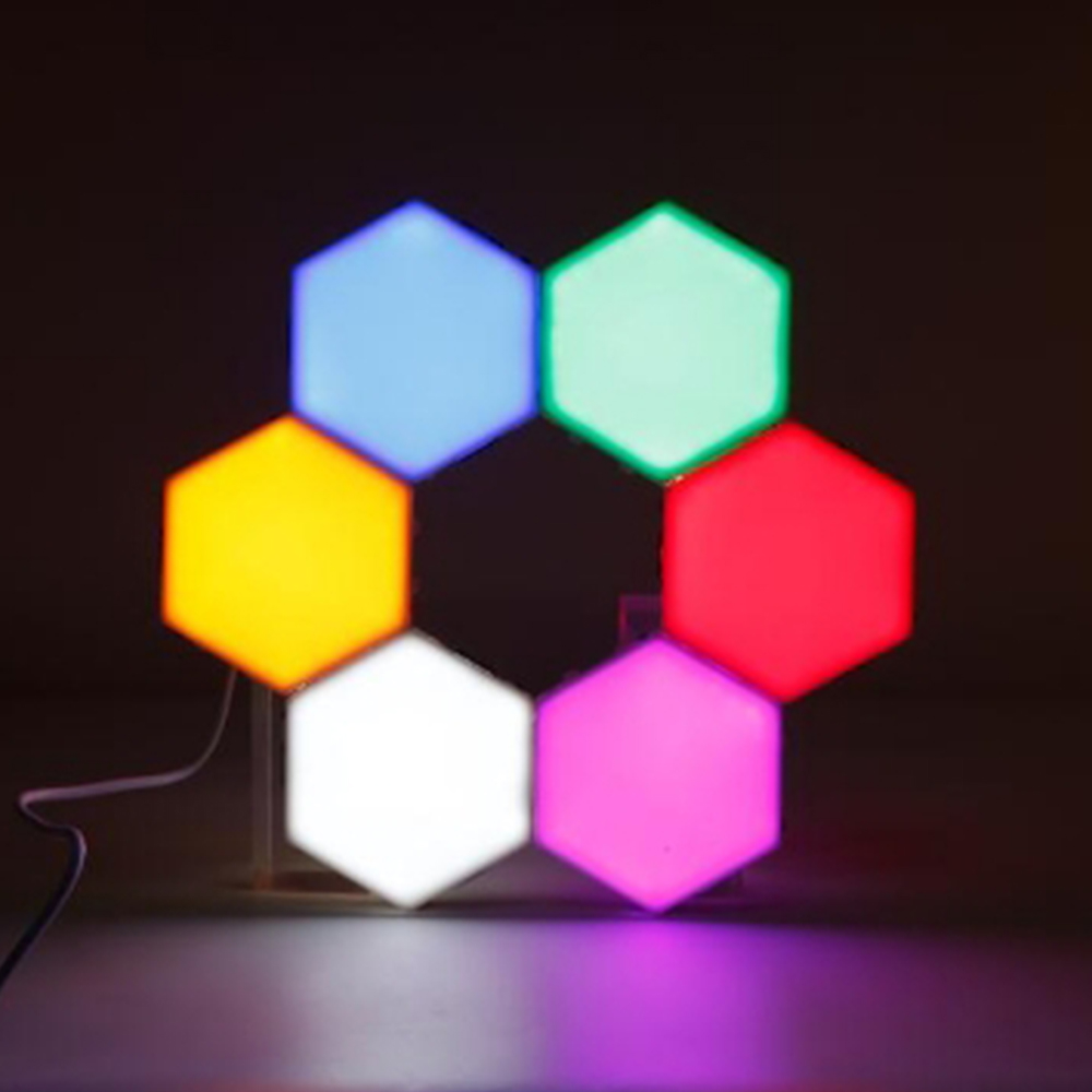 Bunt Kapazitive Berührung LED Quantum Hexagonal Wandleuchte Lampe für