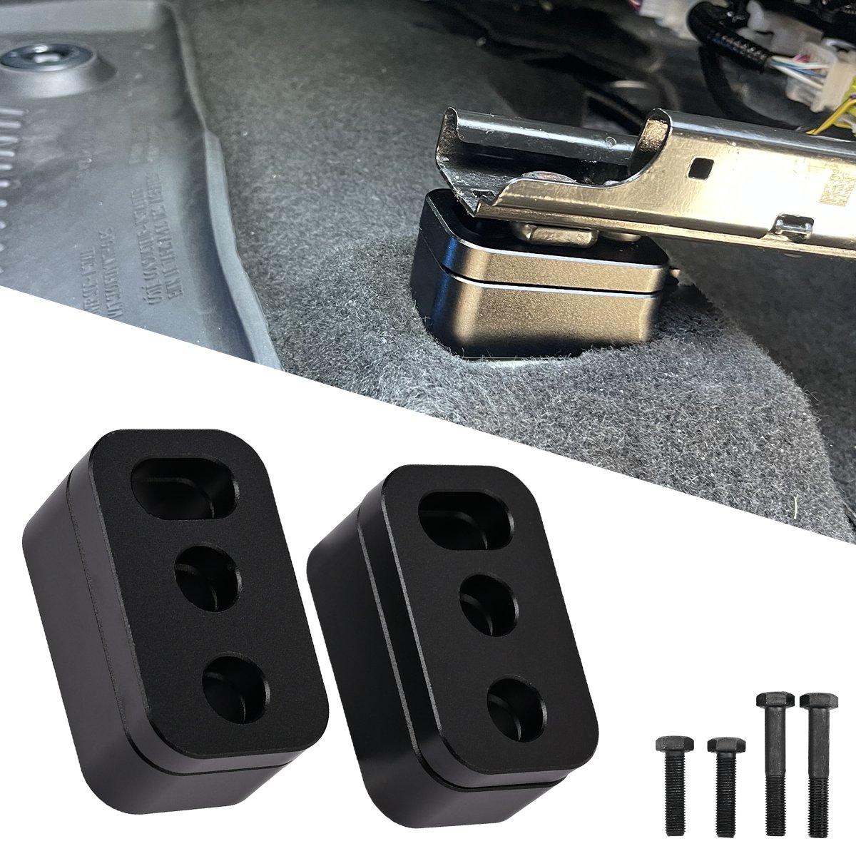 thumbnail image 2 of Aluminum Front Seat Spacer Lift Risers For Toyota Tundra 2022-2024 & Sequoia 2023-2024 – 3/8 To 1.125" – 6061 Aluminum 2 of 3
