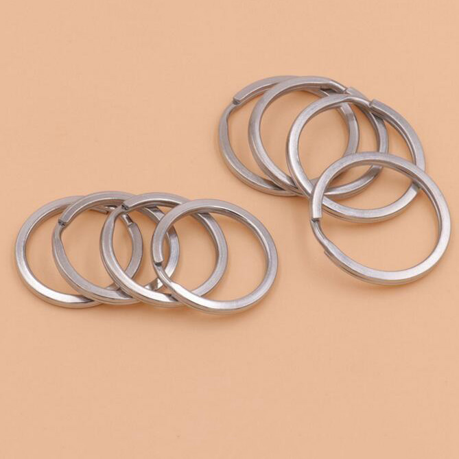 10X 1038mm Brass Stainless Steel Split Rings Double Loop Key Ring