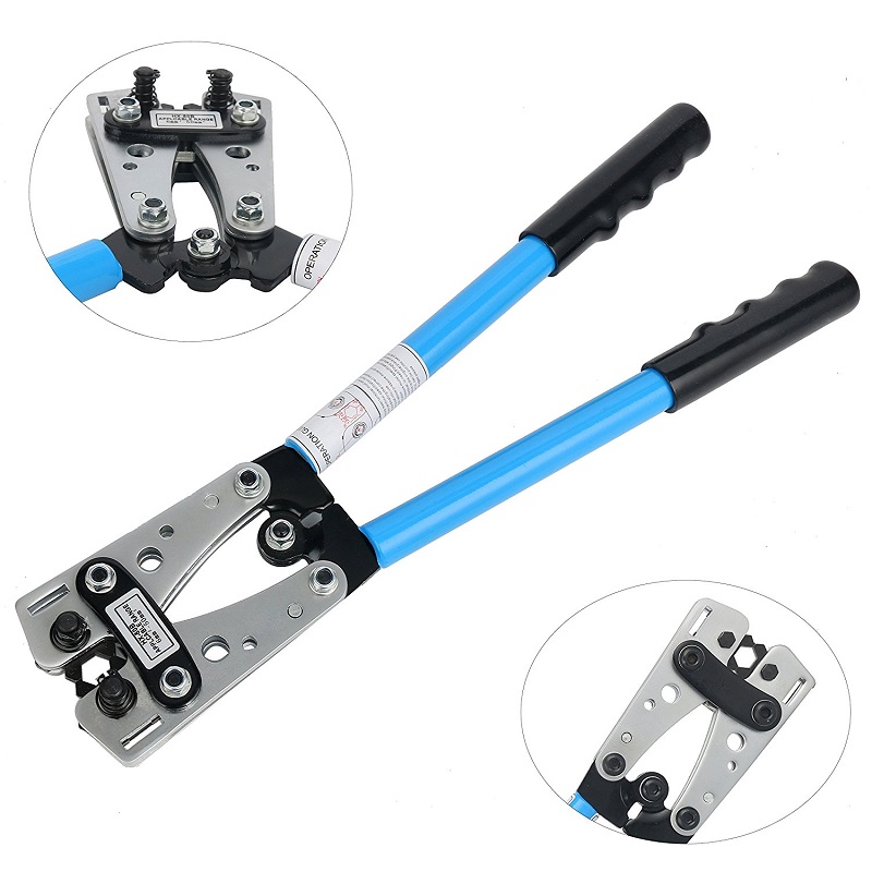 Cable Lug Crimp Tool - 6 to 50mm2 HEAVY DUTY Cu/Al Wire Terminal ...