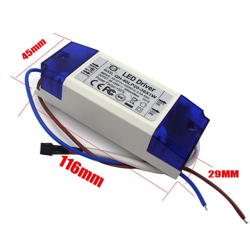 20-36x1w LED Driver Power Supply Transformer Light Power Supply For LED Chip