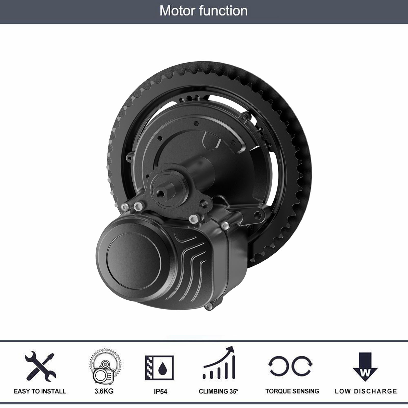 Tongsheng TSDZ2B 48V500W DIY Ebike Mid Drive Motor Torque Sensor