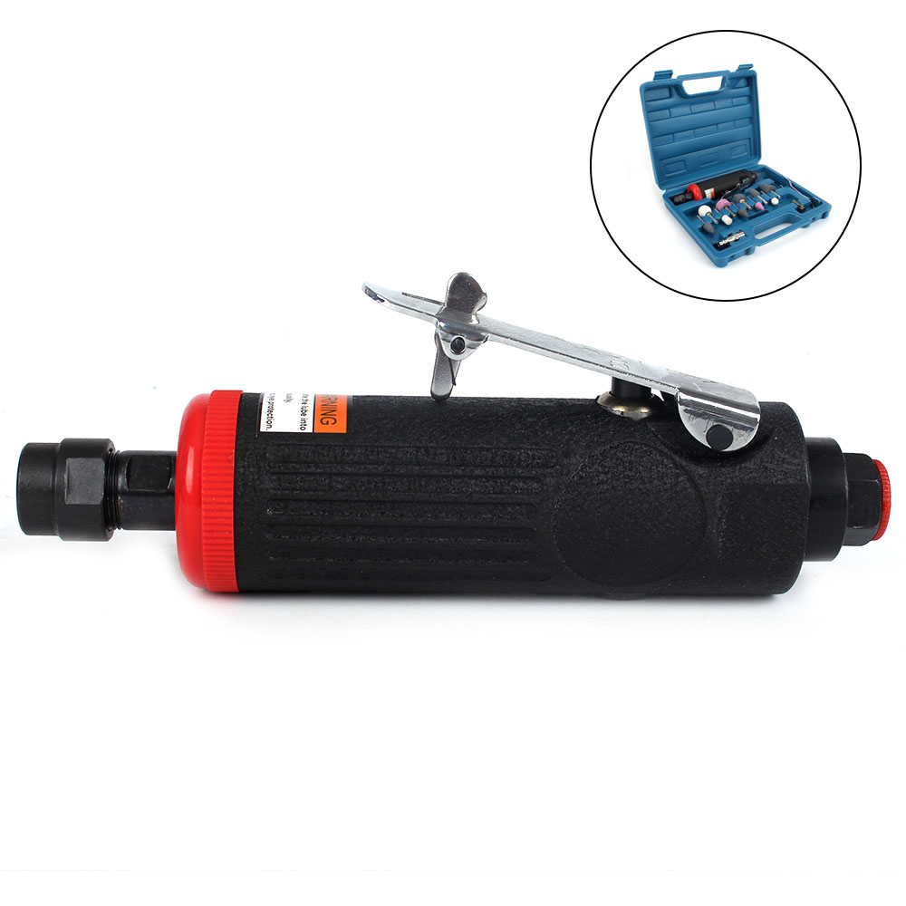 1//4/" /& 1//8/" air droite Die Grinder Set Kit Pneumatique de meulage Outil Mini Polisseuse