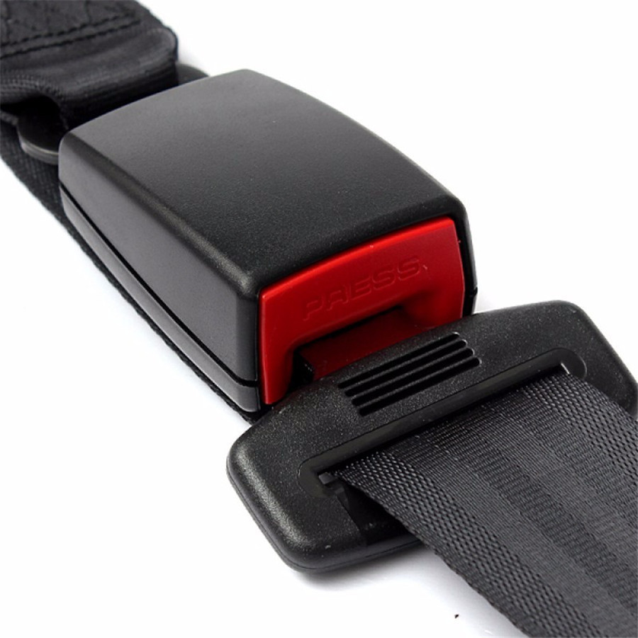 NEW Black Car Seat Belt Buckle Lock With Warning Cable Kit Interior