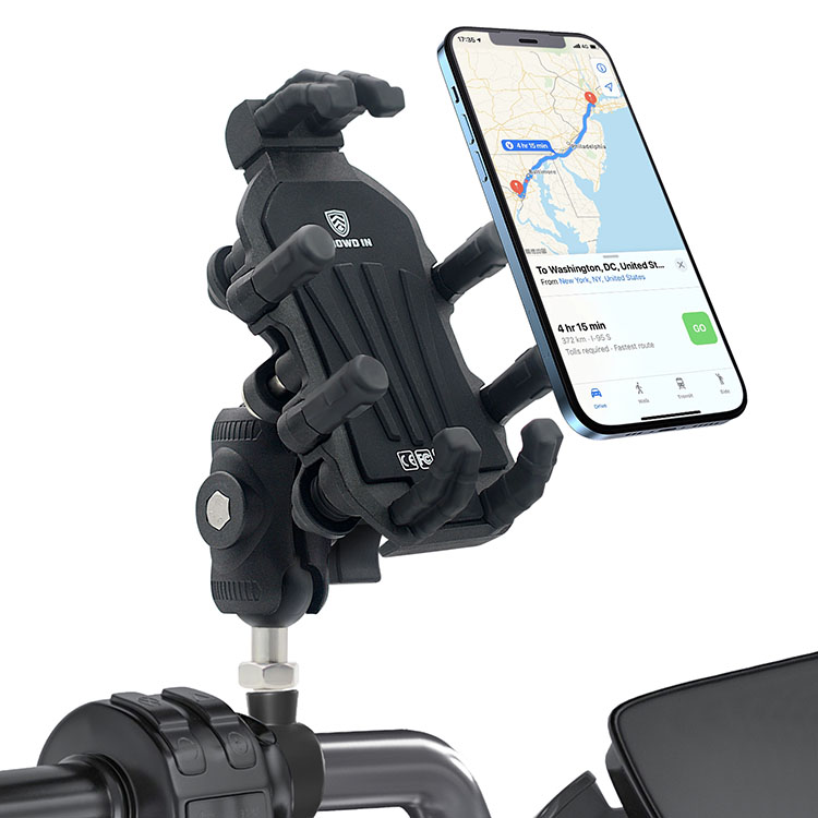 Motowolf MH1 Mobile Phone Holder With Shock Absorber And Fast Release