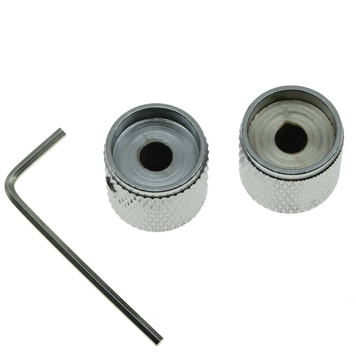 2x Chrome 20mm Bass Guitar Knobs Dome Knobs for Precision P Bass with