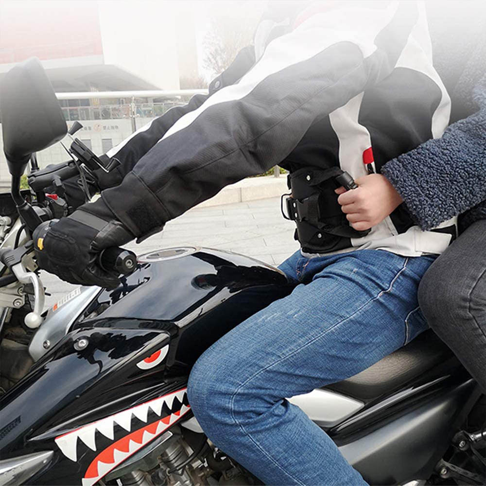 Sicherheitsgurt Motorrad Roller Sozius Haltegriffe für Kinder/Beifahrer  Schwarz