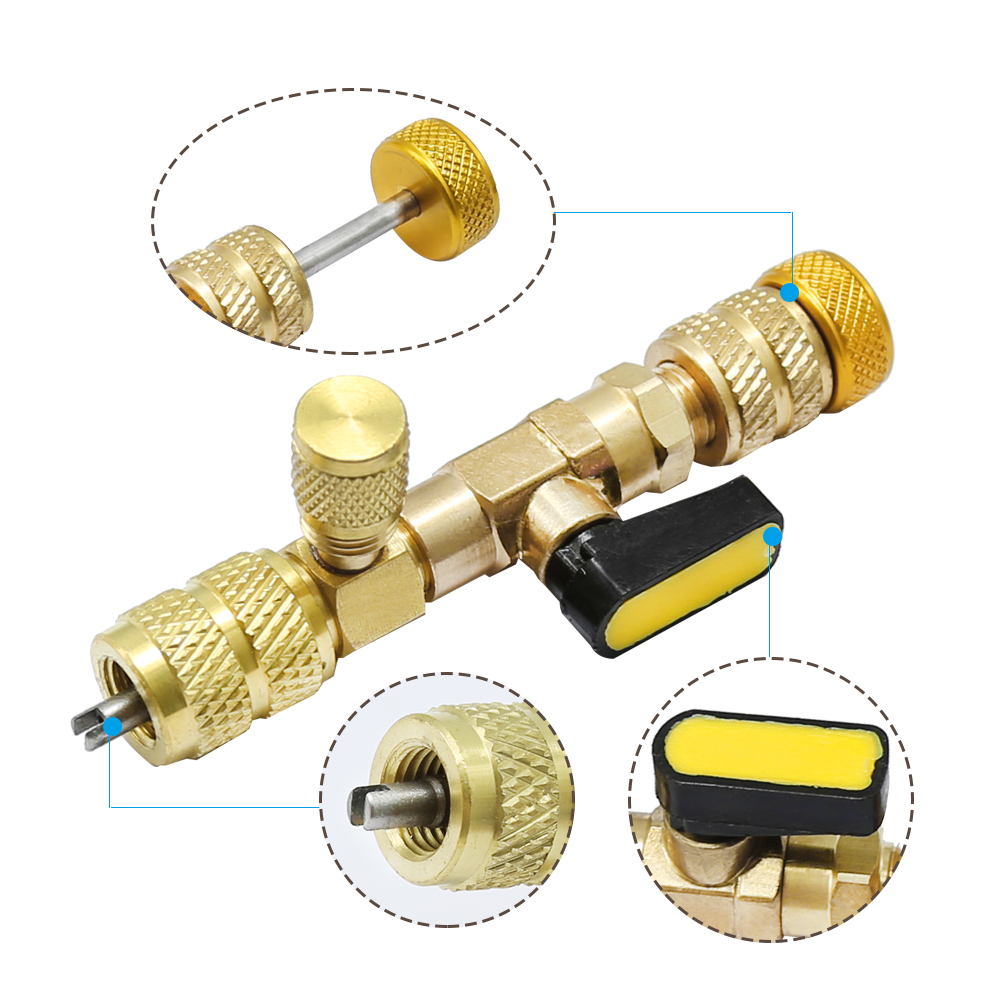 AC Schrader HVAC Tool Valve Core Remover Dual Size 1/4\