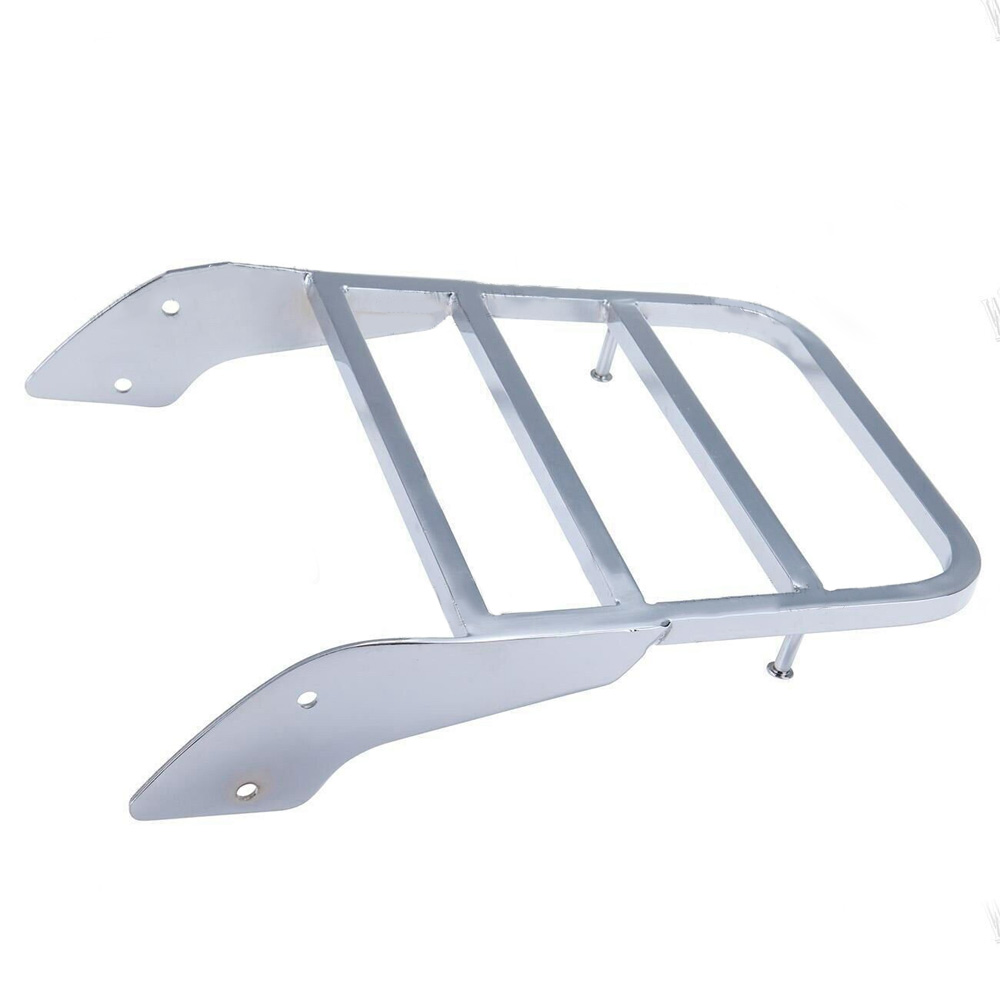 thumbnail image 2 of Chrome Motorcycle Rear Sissy Bar Luggage Rack For Honda Shadow VT750 C2 1997-2003 & VLX600 1999-2007 - Metal Heavy Duty Rack 2 of 9