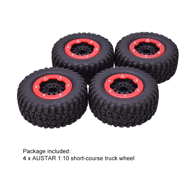 AUSTARHOBBY AX-3009 4x RC Wheel 1:10 Truck Tires Rubber Tyre For