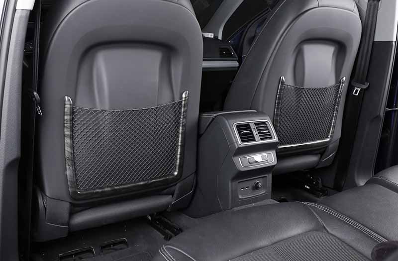 Fit For Audi Q5 2018 2020 2021 Marble Texture Seat Back Net Bag Frame
