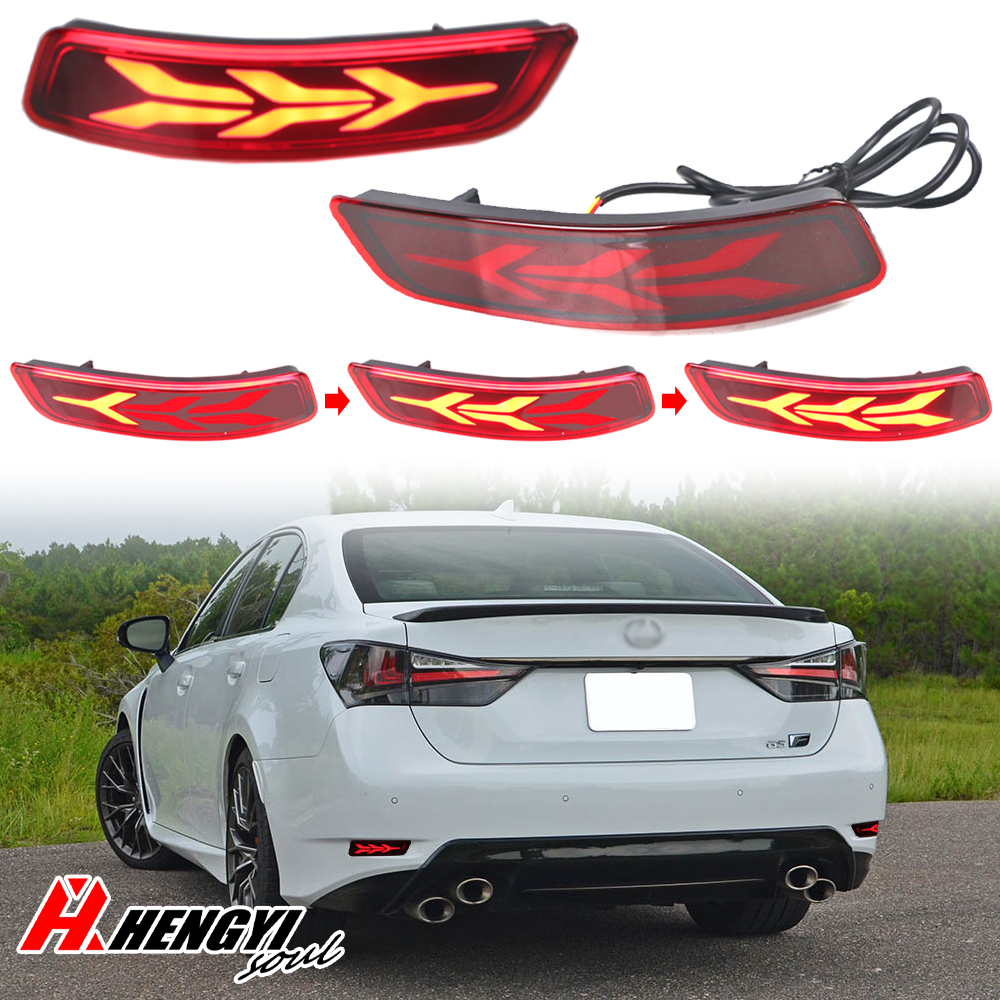 For 2013-2018 Lexus GS350 ES350 LED Rear Bumper Turn Signal Stop