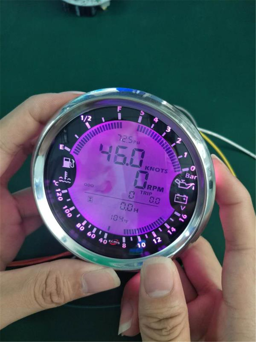 6in1 Digital Car Gps Speedo Tacho Indicator Odo Volt Fuel