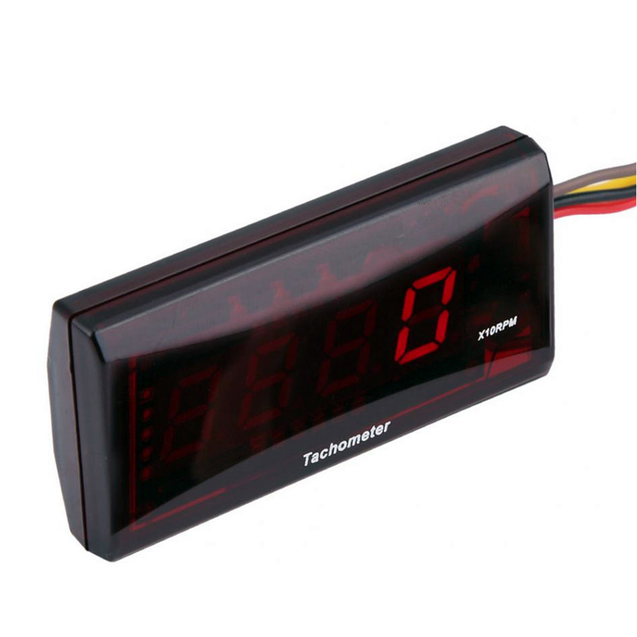 Universal Motorcycle Mini Tachometer RPM Meter LED Digital Display For