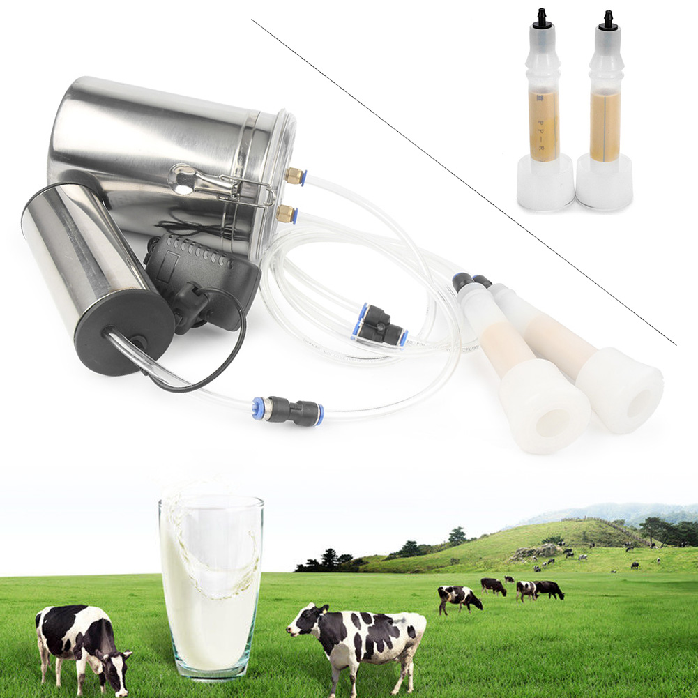 2L Capacity Electric Milking Machine Sheep Goat Cow Ewe Milker Pump Steel