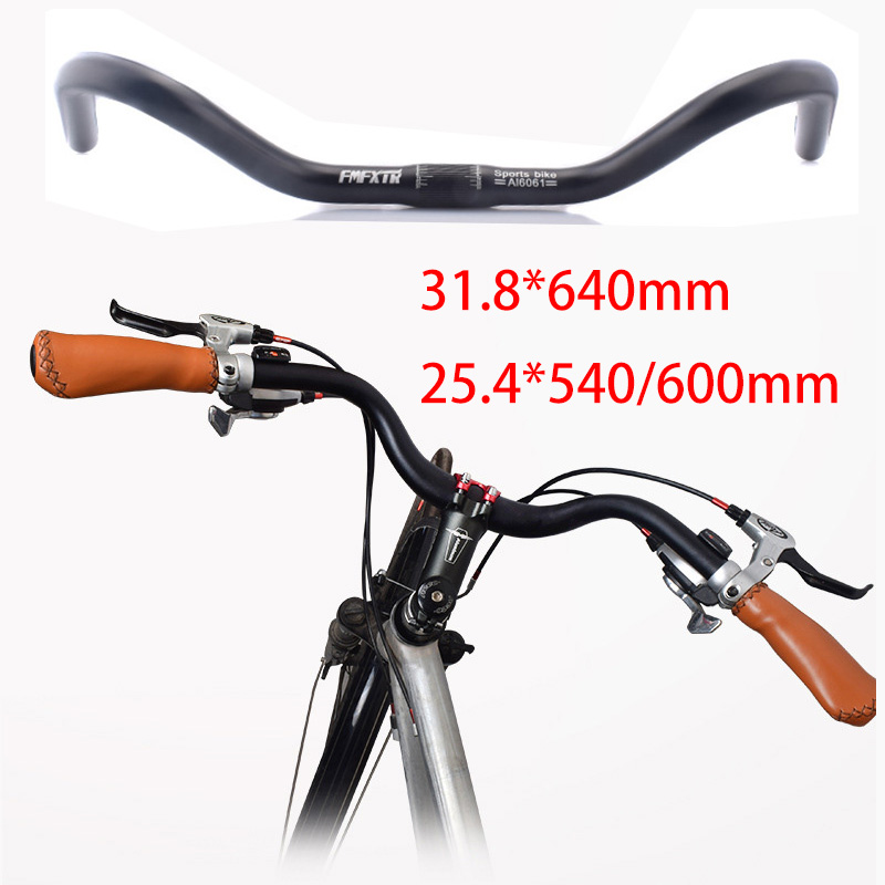 Retro Cruiser Urban Bike Handlebar Bicycle Riser Bar 25.4*540//600mm 31.8*640mm