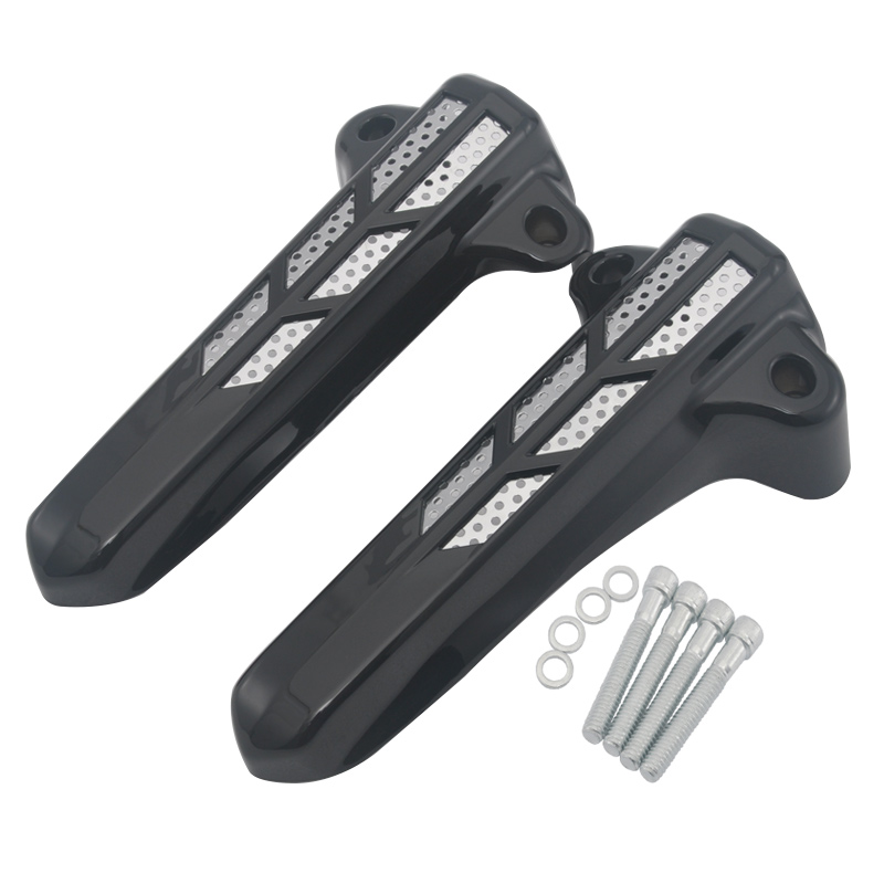 2x Black Front Fork Lower Leg Covers Slider for Harley Street Glide