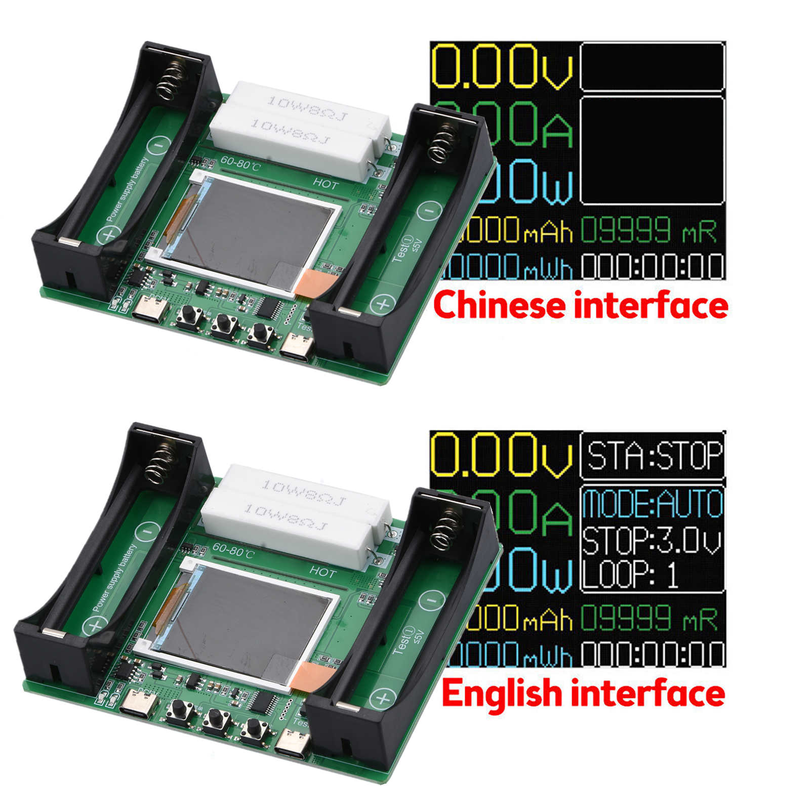 18650 Lithium Battery Capacity Tester Detection Auto Charge