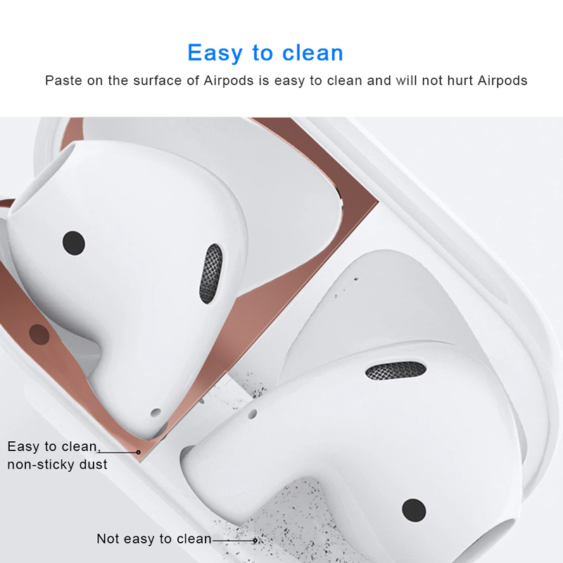 2in1 Fr Apple AirPods Pro Case 0.04mm Dust Guard Metal Protective
