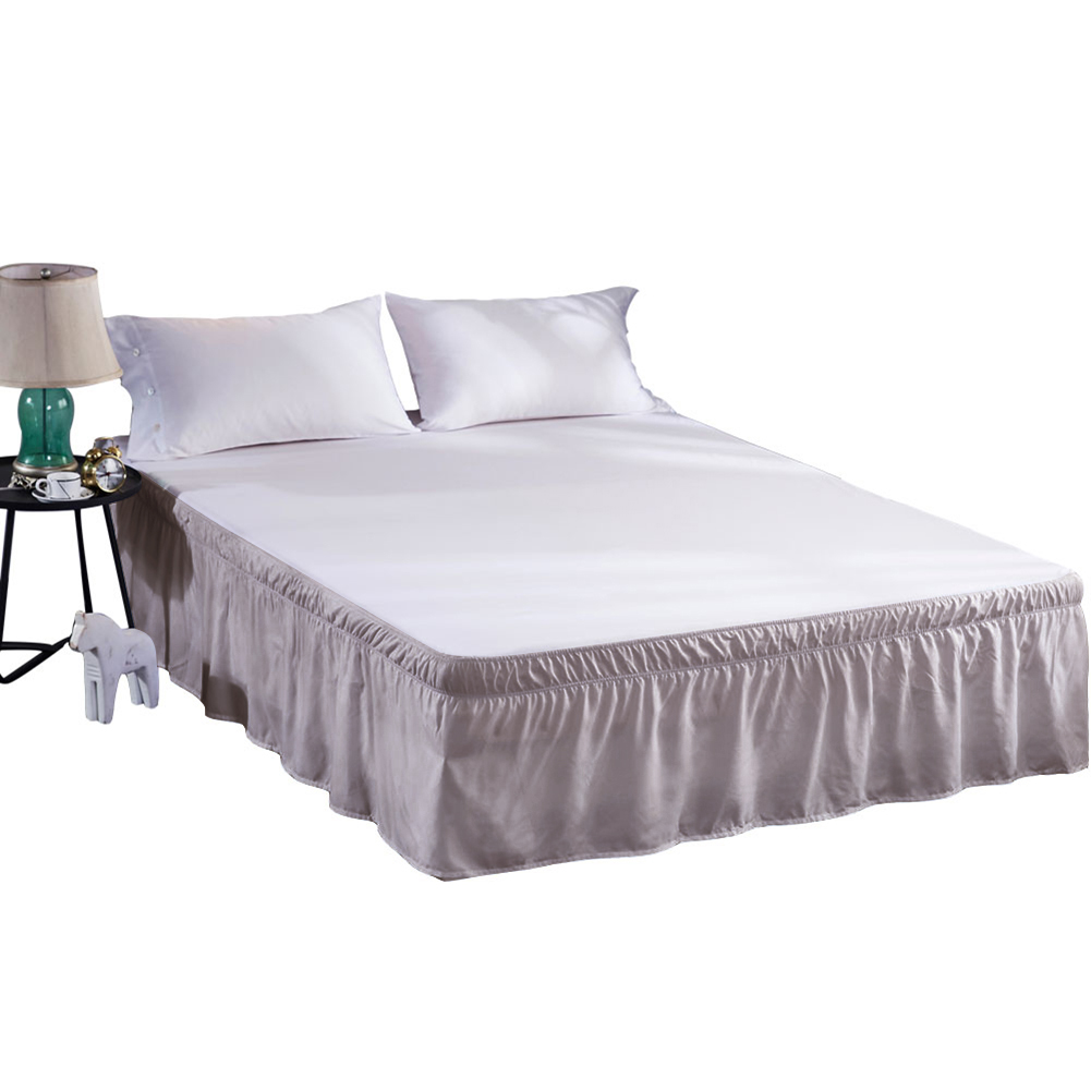 Elasticated Bed Skirt Valance Divan Bed Base Frame Cover Wrap Split