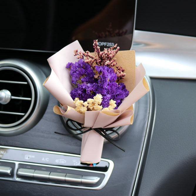 Mini Natural Dried Flower Car Accessories Flower Aesthetic Car 