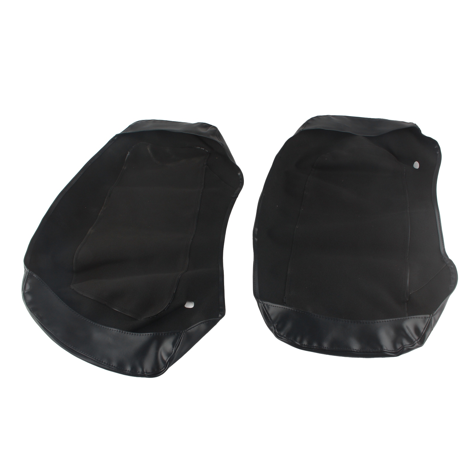 2xMotorcycle Premium Saddle Bag Lid Covers Leather