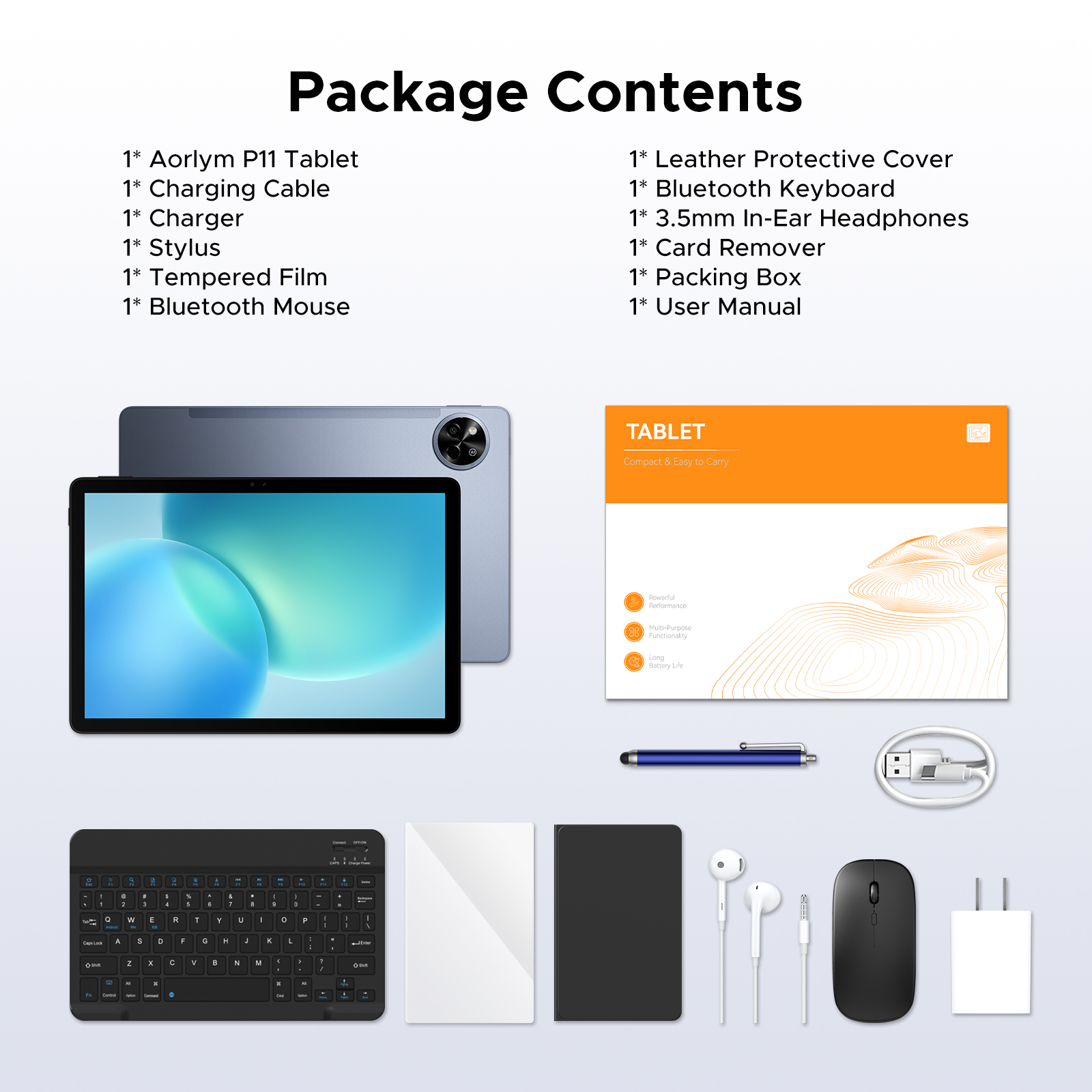 AORLYM P11 Android 16 Tablet 48GB+128GB 8800mAh 11 Inch 5G WiFi
