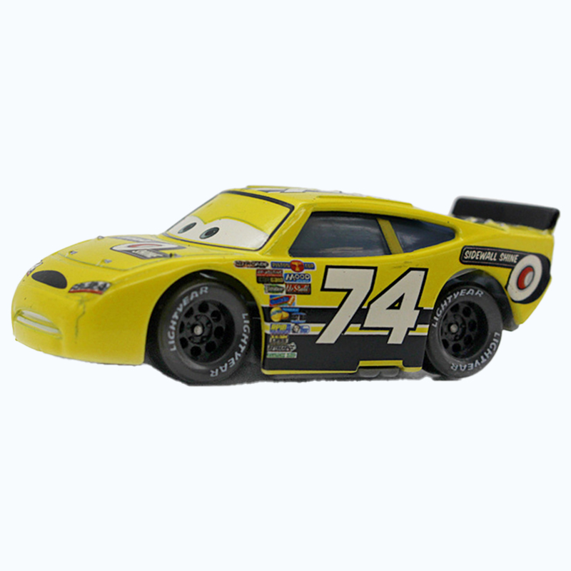 Set of 2 Disney Pixar Cars No.74 Sidewall Shine Hauler Truck
