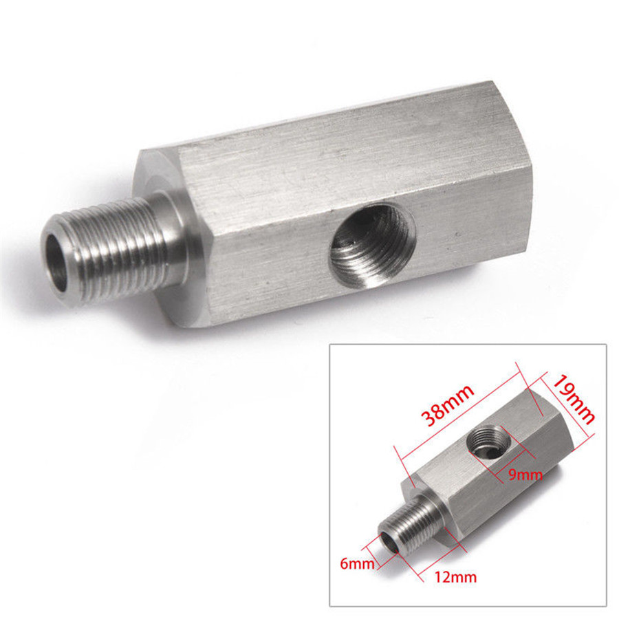 Universal 1//8 Oil Pressure Sensor Tee to NPT Stainless Steel Adapter Turbo Supply Adapter Feed Line Gauge T Oil Pressure T Car Modified Accessory Oil Pressure Sensor Adapter