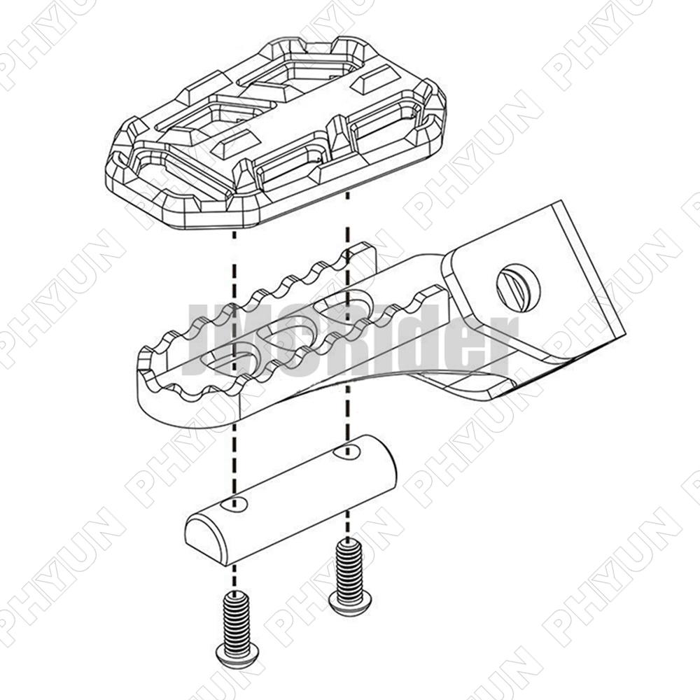 2 Pcs Motorcycle Wide Foot Pegs Pedals For BMW R1200GS G310GS