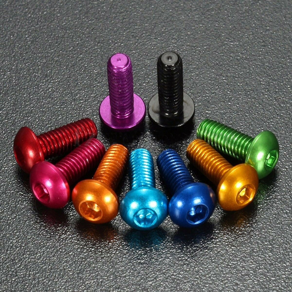 M3x6/8/10/12mm Aluminum Alloy Hex Socket Cap Button Head Anodized