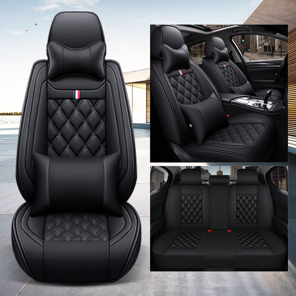 Cushion UK 11Pcs/Set 5 Seats Luxury Breathable PU Leather Full Car Seat