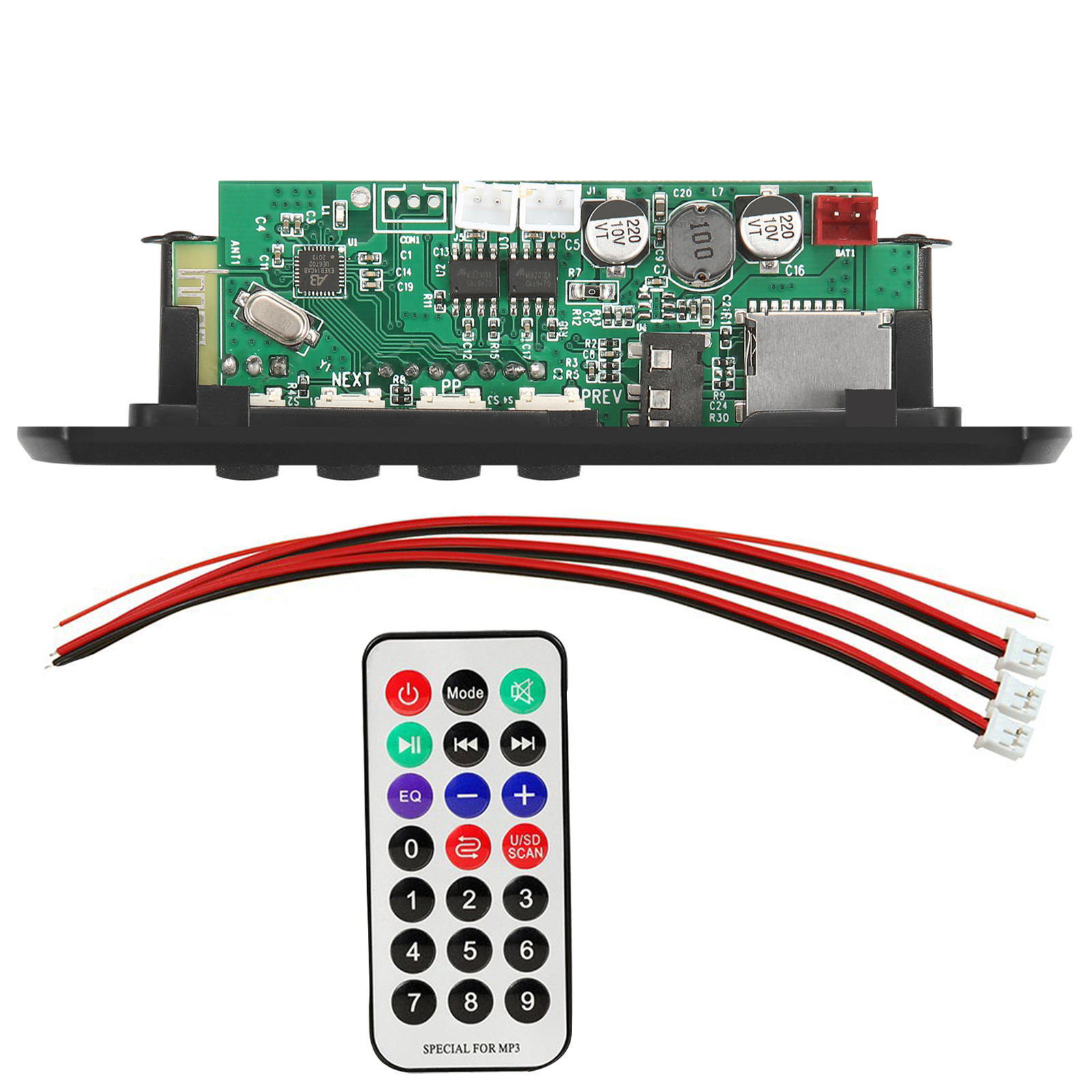 メイ 2*25W MP3 Decoder Board Bluetooth-5.0 For Car FM Support TF