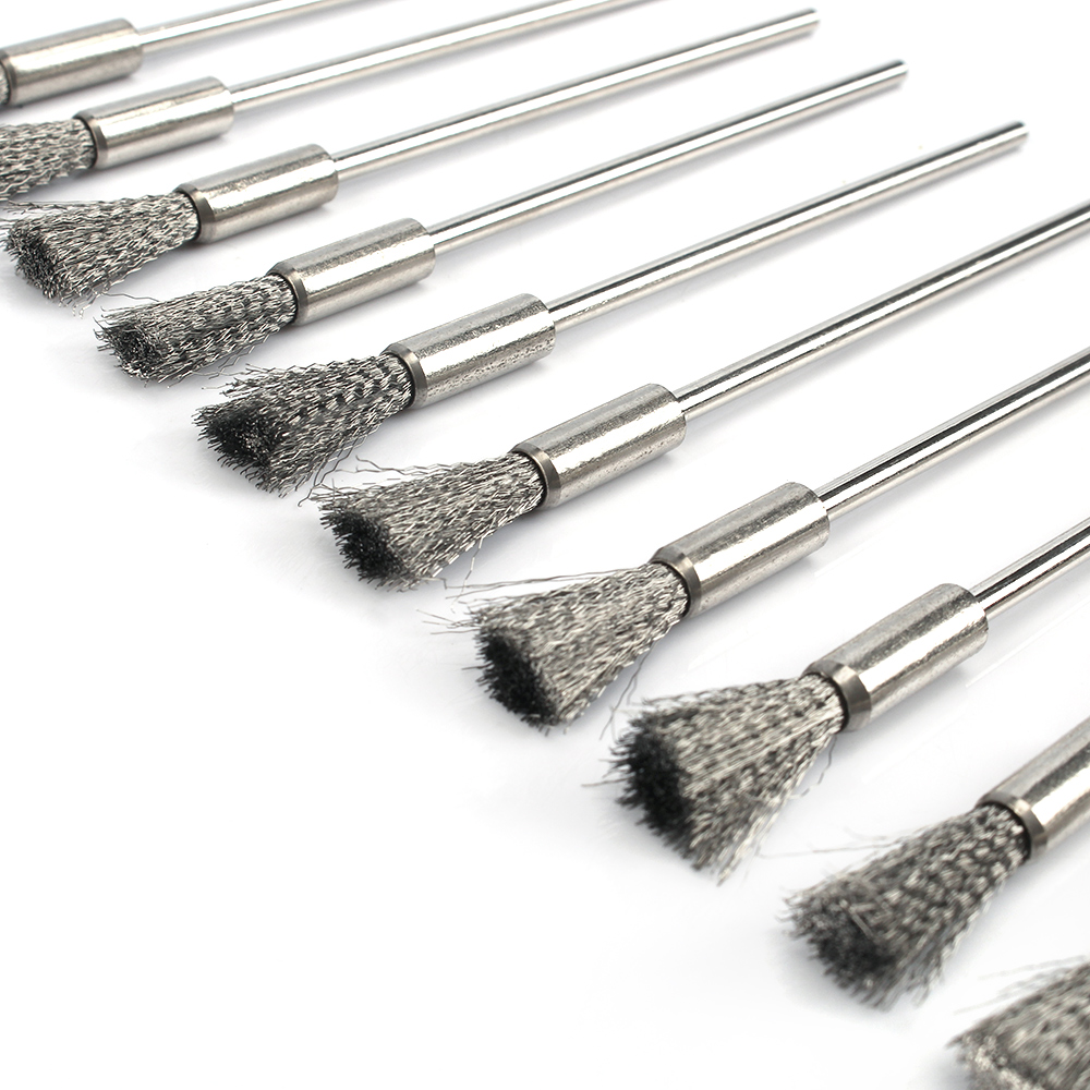 20 Piece 1/8" Shank Wire Wheel Cup Brush Set - Steel Bristles For Rust Removal, Drill Attachment