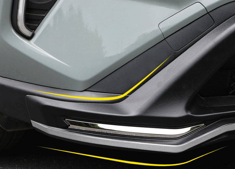 For Toyota RAV4 2019 2020-2022 Silver Black Front Bumper Diffuser Spoiler  Board