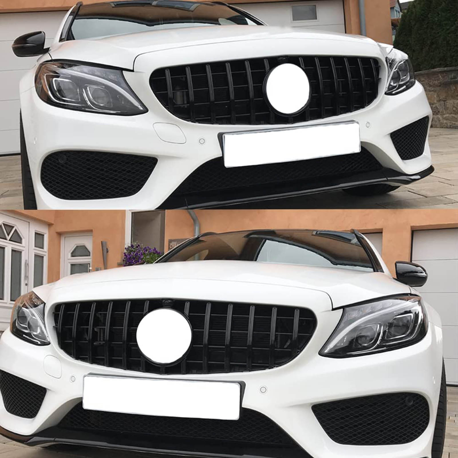 Front Grille Suitable For MERCEDES C-Class W205 S205 C205 S205  2014 2018 Gt R Panamericana Design Black With Without 360 Camera Fgmbw205gtrwcbcn