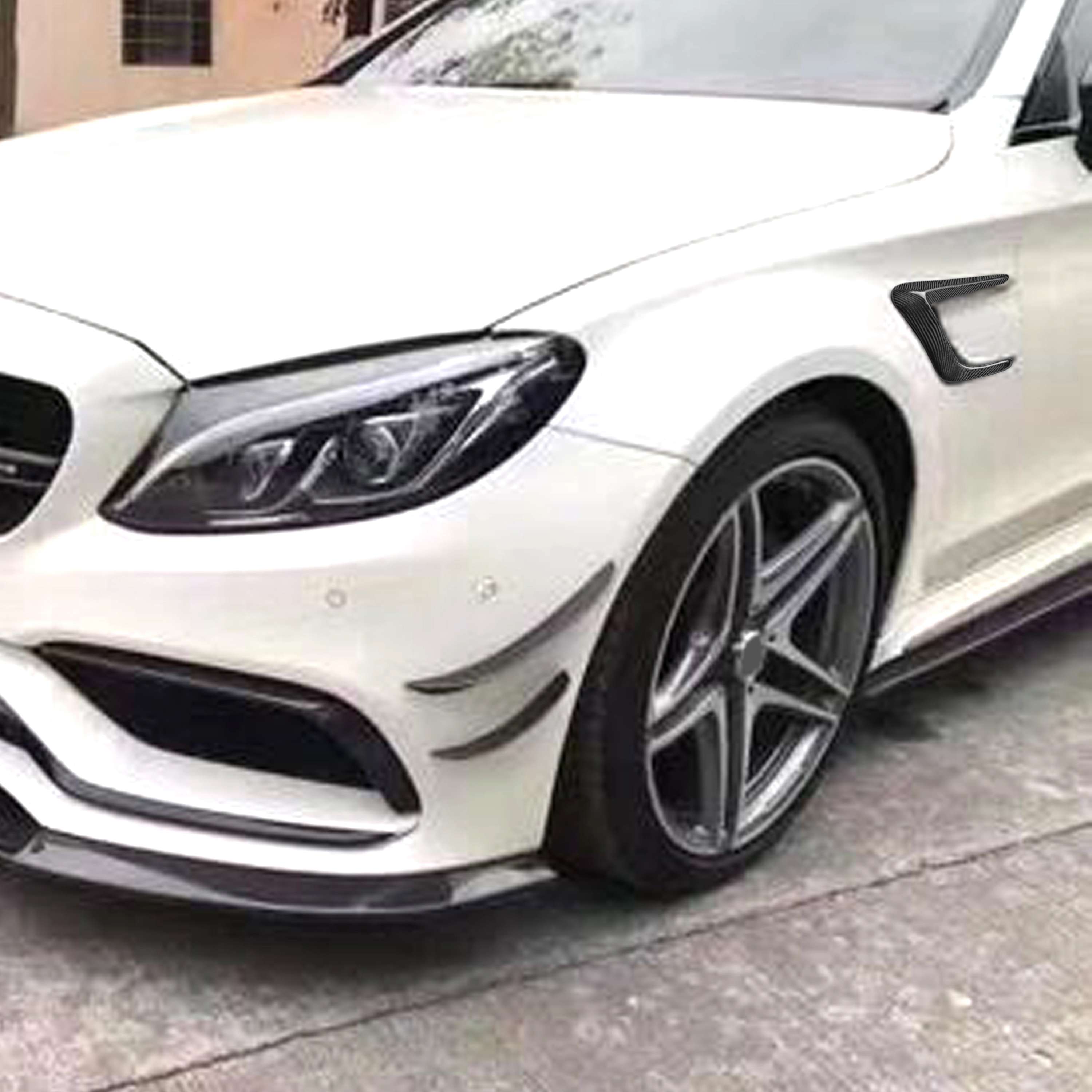 Für Mercedes W205 C63 AMG Carbon Flaps Front Kotflügel Splitter