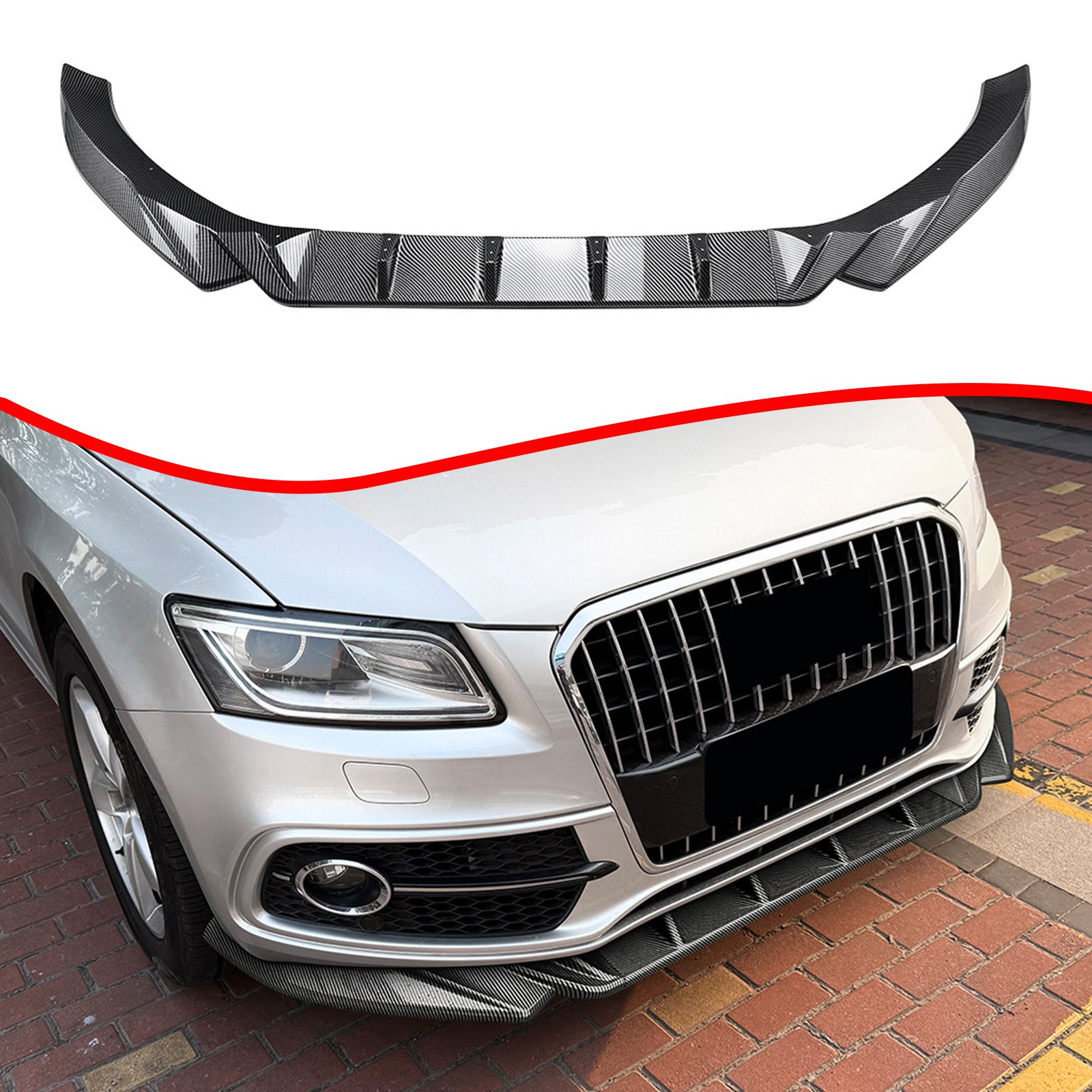 Passend für Audi Q5 8R SQ5 13-16 Auto Frontschürze Spoiler Lip
