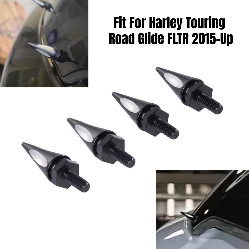 CNC Cut Fairing Windshield Spike Screws Fit For Harley Touring