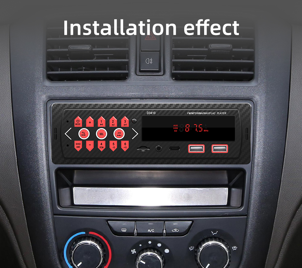 ESSGOO タッチスクリーン ヘッドユニット ESSGOO Single 1 Din Car Radio Stereo Bluetooth MP3 Player