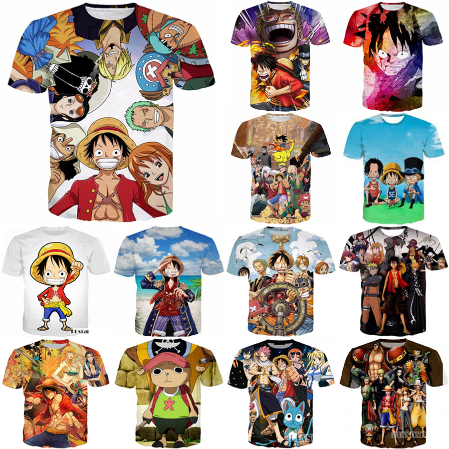 Women Men One Piece Monkey D Luffy 3d Print Casual T Shirt Tee
