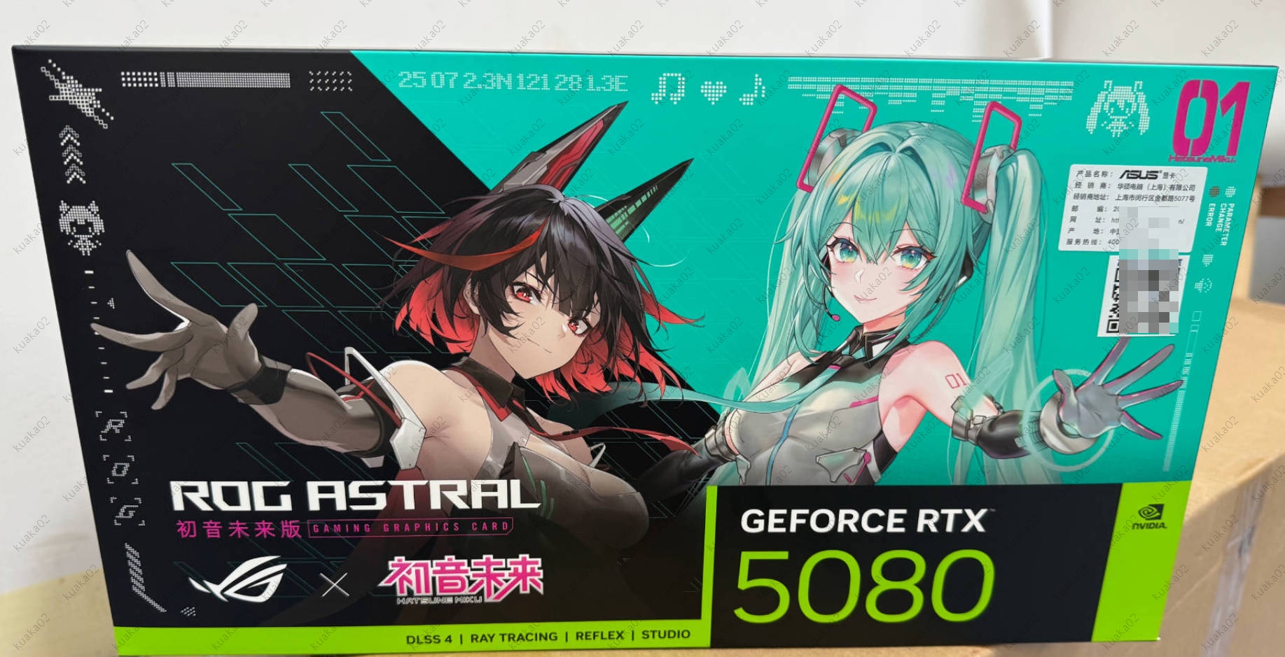 グラフィックボード・グラボ・ビデオカード GeForce RTX 5080 HATSUNE MIKU EDITION ROG Astral GeForce RTX™ 5080 16GB GDDR7 OC HATSUNE MIKU EDITION