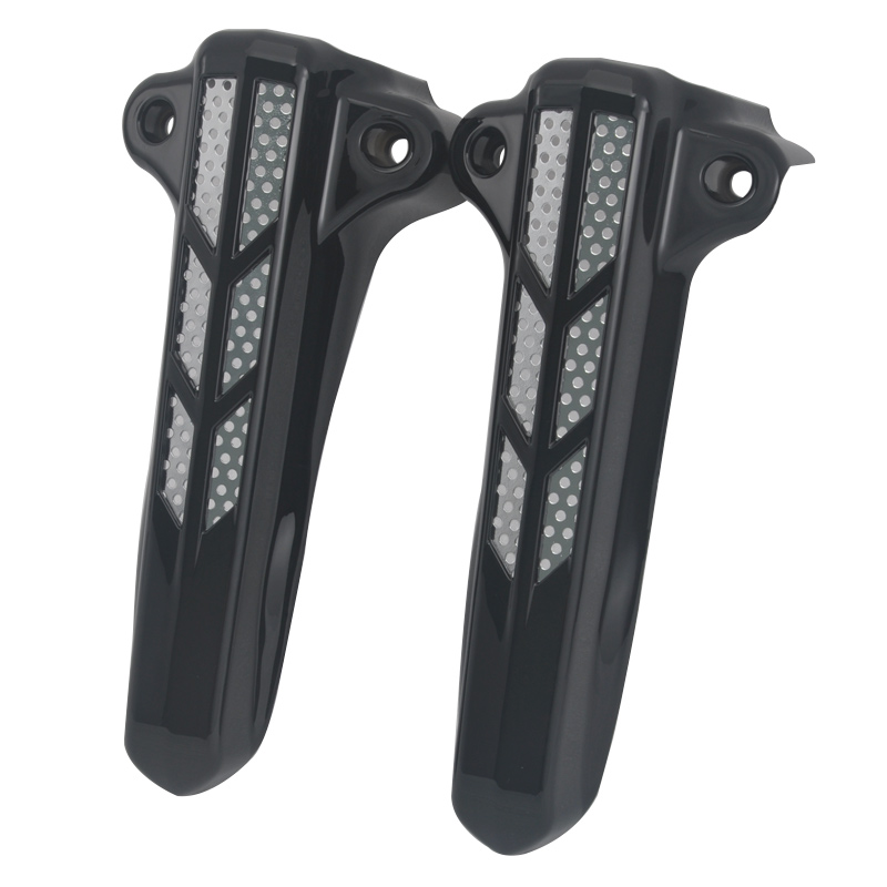 2x Black Front Fork Lower Leg Covers Slider for Harley Street Glide