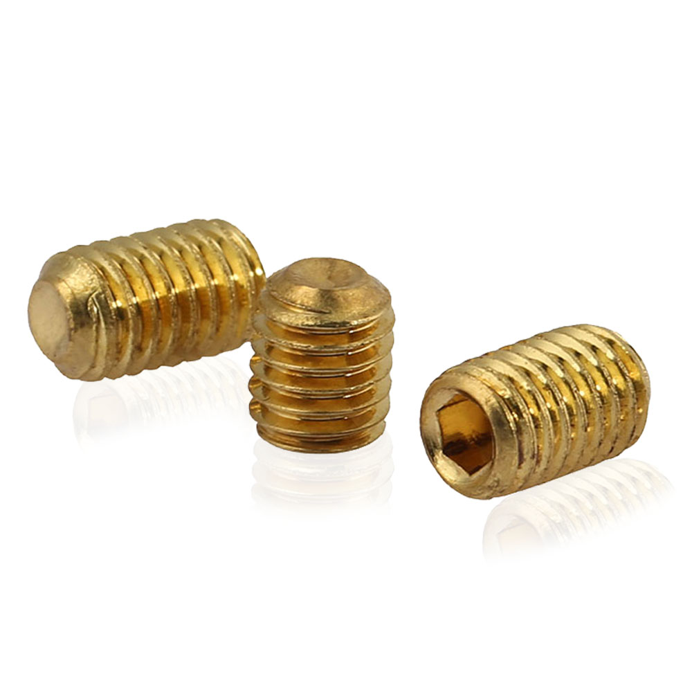 M3 M4 M5 M6 Brass Grub Screw Point Cup Hex Socket Set Screws 4mm-12mm ...